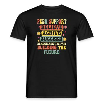 Peer Support Specialist PSS - Männer T-Shirt - Schwarz - Vorne - AI Model Male 178 light (178cm)