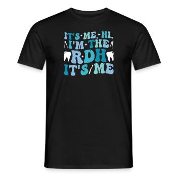Hygiéniste dentaire Hygiène RDH - T-shirt homme - noir - Devant - AI Model Male 178 light (178cm)