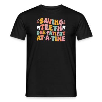 Hygiéniste dentaire Hygiène RDH - T-shirt homme - noir - Devant - AI Model Male 178 light (178cm)