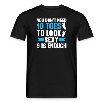 Toe amputee amputation - Men's T-Shirt - black - Front - AI Model Male 178 light (178cm)