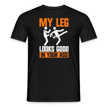 Leg amputee amputation - Men's T-Shirt - black - Front - AI Model Male 178 light (178cm)