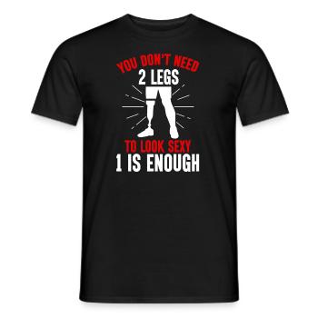 Leg amputee amputation - Men's T-Shirt - black - Front - AI Model Male 178 light (178cm)