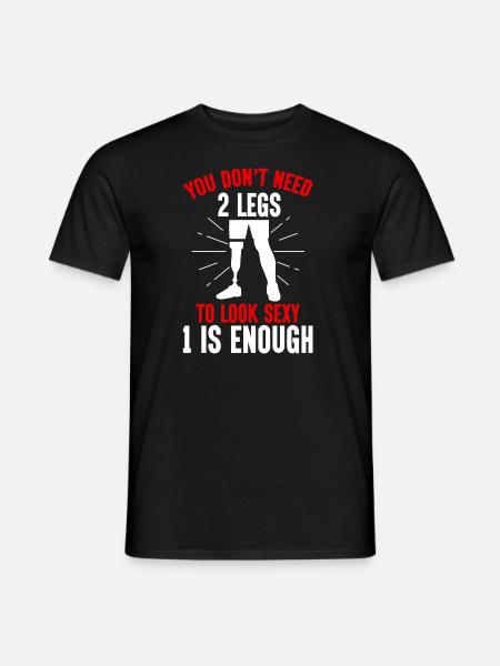 Leg amputee amputation - Männer T-Shirt - Schwarz