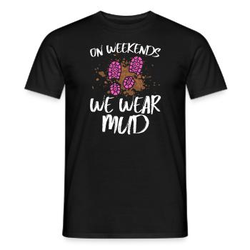 Course de fille de boue - T-shirt homme - noir - Devant - AI Model Male 178 light (178cm)