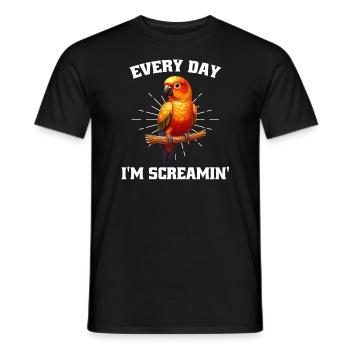 Sun conure - Men's T-Shirt - black - Front - AI Model Male 178 light (178cm)