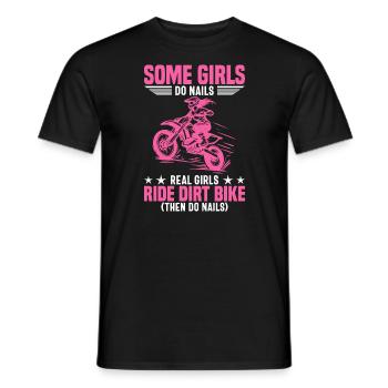 Dirt Bike Rider Motocross Drôle - T-shirt homme - noir - Devant - AI Model Male 178 light (178cm)