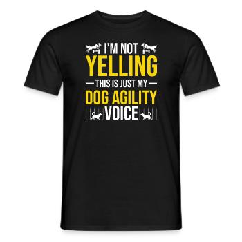 Canine Dog Agility - Männer T-Shirt - Schwarz - Vorne - AI Model Male 178 light (178cm)