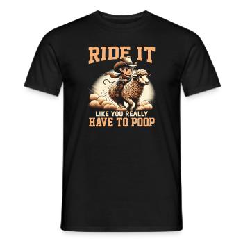 Mouton Buster - T-shirt homme - noir - Devant - AI Model Male 178 light (178cm)
