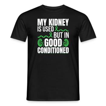 Kidney Donor - Men's T-Shirt - black - Front - AI Model Male 178 light (178cm)