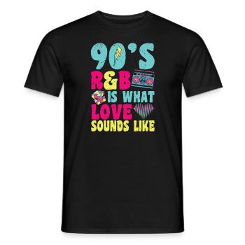 90s R&B Artist Funny R and B - Männer T-Shirt - Schwarz - Vorne - AI Model Male 178 light (178cm)