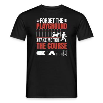 Canine Dog Agility - Men's T-Shirt - black - Front - AI Model Male 178 light (178cm)