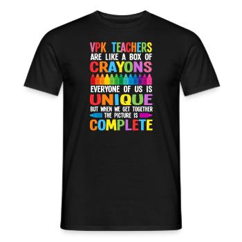 VPK Teacher Voluntary Prekindergarten - Men's T-Shirt - black - Front - AI Model Male 178 light (178cm)