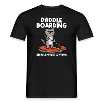 Paddleboarding Paddle Board SUP Paddleboarder - Men's T-Shirt - black - Front - AI Model Male 178 light (178cm)