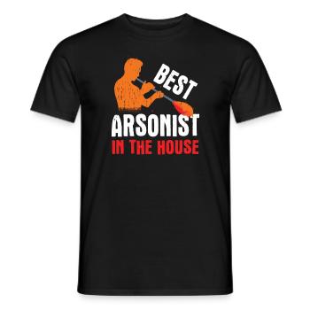 Glass blowing Glassblower - Men's T-Shirt - black - Front - AI Model Male 178 light (178cm)