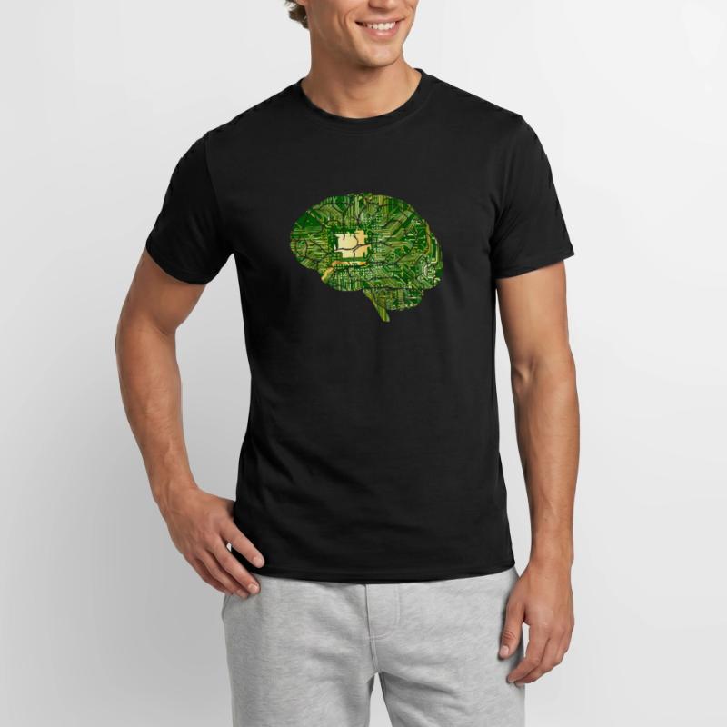 Brain - Computer Board - Artificial Intelligence Men’s T-shirt