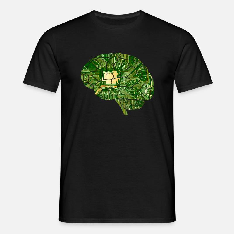 Brain - Computer Board - Artificial Intelligence - Men's T-Shirt - black