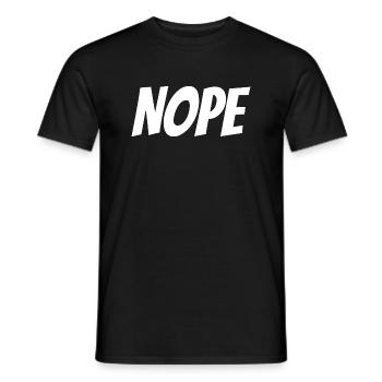 Nope - Männer T-Shirt - Schwarz - Vorne - AI Model Male 178 light (178cm)