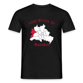 1000 Berlin 20 - Berlin Spandau (Vektor) - Männer T-Shirt - Schwarz - Vorne - AI Model Male 178 light (178cm)