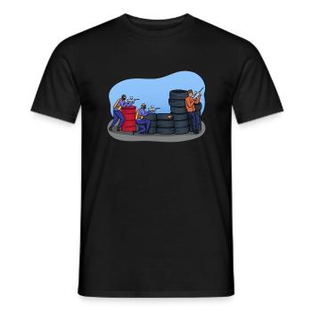 Paintball illustration - Men's T-Shirt - black - Front - AI Model Male 178 light (178cm)