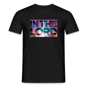Wir vertrauen auf den Herrn T-shirt - Männer T-Shirt - Schwarz - Vorne - AI Model Male 178 light (178cm)