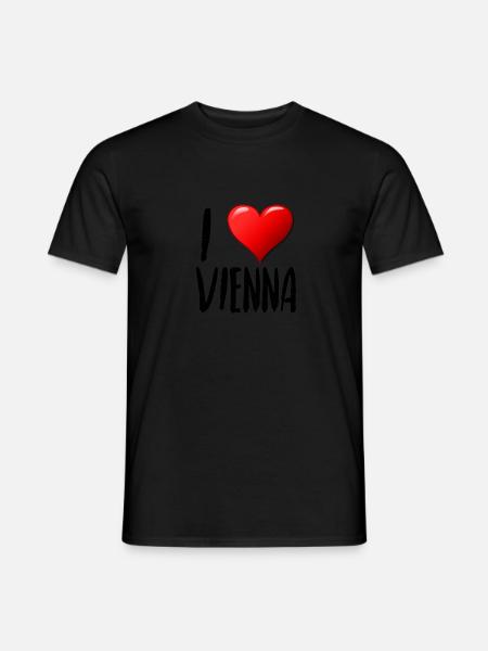I Love Vienna - Men's T-Shirt - black