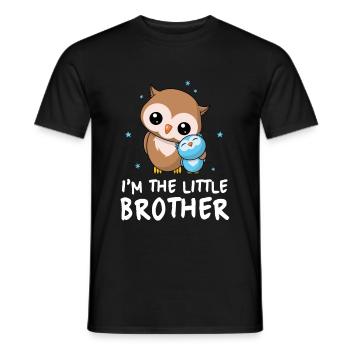 Je suis le petit frère - Petit frère Chouette mignonne - T-shirt homme - noir - Devant - AI Model Male 178 light (178cm)