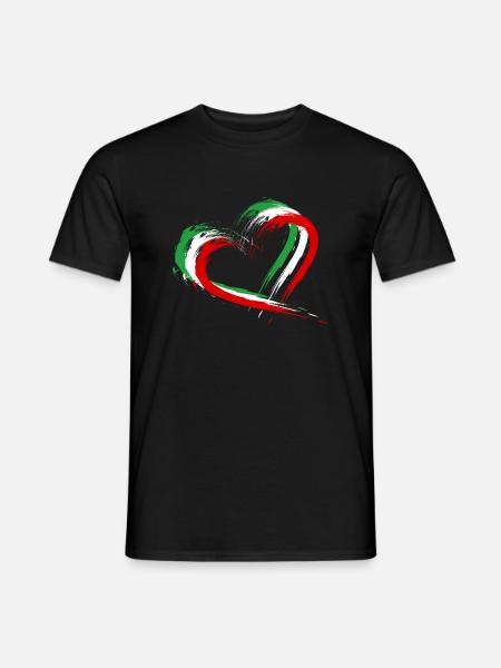 Iran flag heart colors - Men's T-Shirt - black