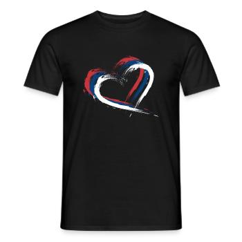 Drapeau de la Serbie - T-shirt homme - noir - Devant - AI Model Male 178 light (178cm)