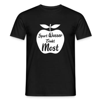 Apfel Most Mostfass Mostpresse Apfelwein Mostkrug - Männer T-Shirt - Schwarz - Vorne - AI Model Male 178 light (178cm)