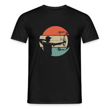 Bogenschießen Bogenschütze Compoundbogen Bogen - Männer T-Shirt - Schwarz - Vorne - AI Model Male 178 light (178cm)