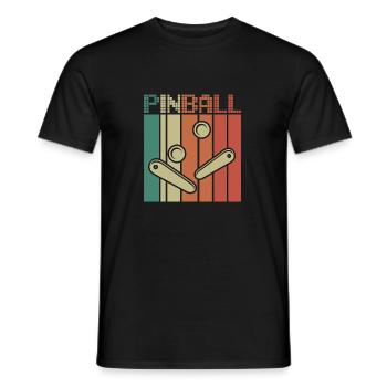 Pinball pinball arcade pinball machine gift - Men's T-Shirt - black - Front - AI Model Male 178 light (178cm)