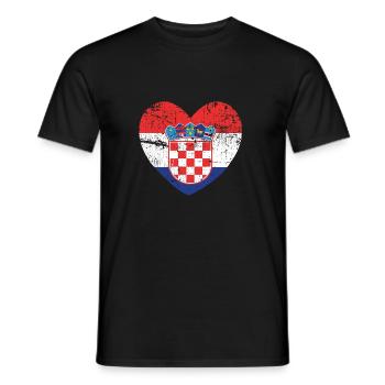 Kroatien Hrvatska Kroate Kroatin Kroatisch Kroaten - Männer T-Shirt - Schwarz - Vorne - AI Model Male 178 light (178cm)