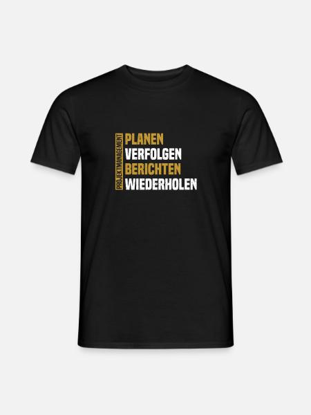 Projektmanager Projektmanagement Planen Verfolgen - Männer T-Shirt - Schwarz