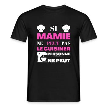 T shirt mamie cuisine humour mamie cadeau - T-shirt homme - noir - Devant - AI Model Male 178 light (178cm)