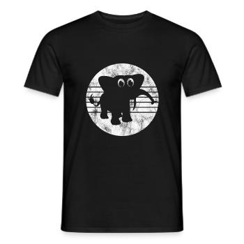Eléphant éléphant pour enfants - T-shirt homme - noir - Devant - AI Model Male 178 light (178cm)