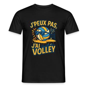 Je peux pas j'ai volley Volleyball Beach Volley - T-shirt homme - noir - Devant - AI Model Male 178 light (178cm)