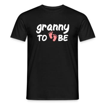 granny to becoming grandmother grandmother baby saying - Men's T-Shirt - black - Front - AI Model Male 178 light (178cm)