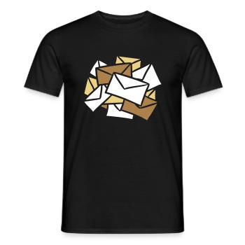 Nachrichten Briefe News Letters Post mail - Männer T-Shirt - Schwarz - Vorne - AI Model Male 178 light (178cm)