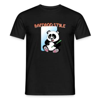 Panda Bamboo Style - T-shirt homme - noir - Devant - AI Model Male 178 light (178cm)
