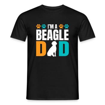 I'm A Beagle Dad - Men's T-Shirt - black - Front - AI Model Male 178 light (178cm)