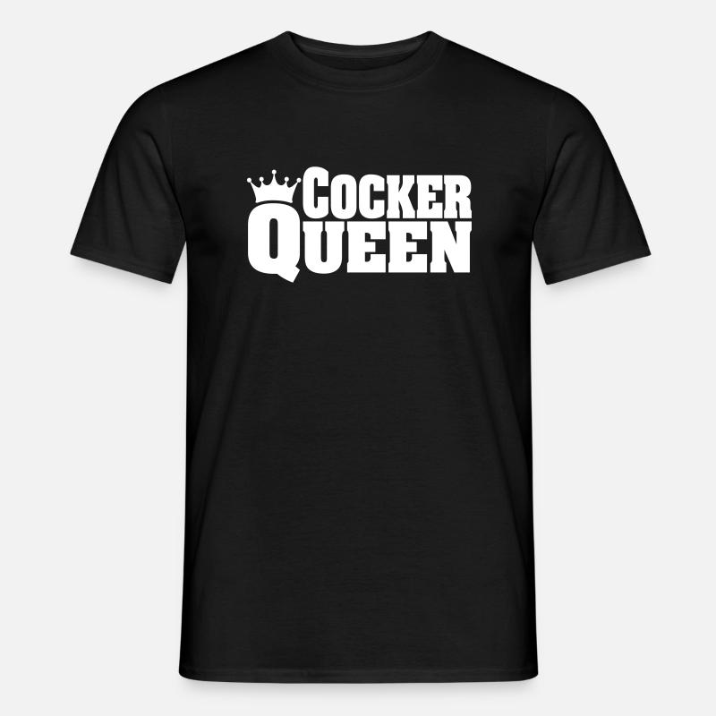 COCKER QUEEN Cocker Spaniel - Männer T-Shirt - Schwarz