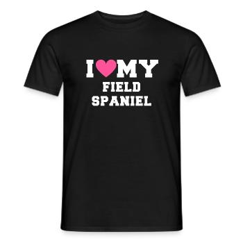 I love my I love my Field Spaniel - T-shirt homme - noir - Devant - AI Model Male 178 light (178cm)