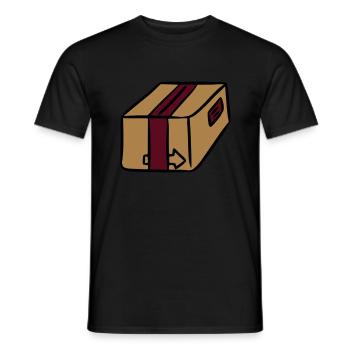 Paket Zusteller Sendung Lieferung Paketbote Post - Männer T-Shirt - Schwarz - Vorne - AI Model Male 178 light (178cm)