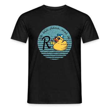 Ich bin dann mal in Rente Ente Lustiger Spruch - Männer T-Shirt - Schwarz - Vorne - AI Model Male 178 light (178cm)