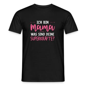 Meine Superkraft? Mama - Männer T-Shirt - Schwarz - Vorne - AI Model Male 178 light (178cm)