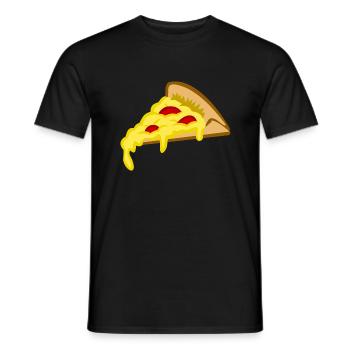 pizza pizzeria food food restaurant62 - Men's T-Shirt - black - Front - AI Model Male 178 light (178cm)