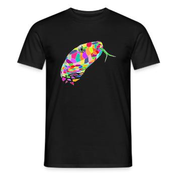 Snake colored - Men's T-Shirt - black - Front - AI Model Male 178 light (178cm)