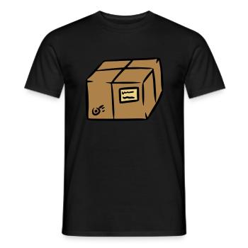 Paket package paquet Paketpost postman Sendung - Männer T-Shirt - Schwarz - Vorne - AI Model Male 178 light (178cm)