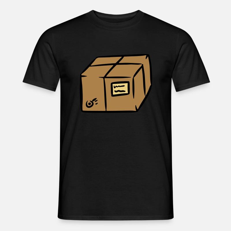 Paket package paquet Paketpost postman Sendung - Männer T-Shirt - Schwarz