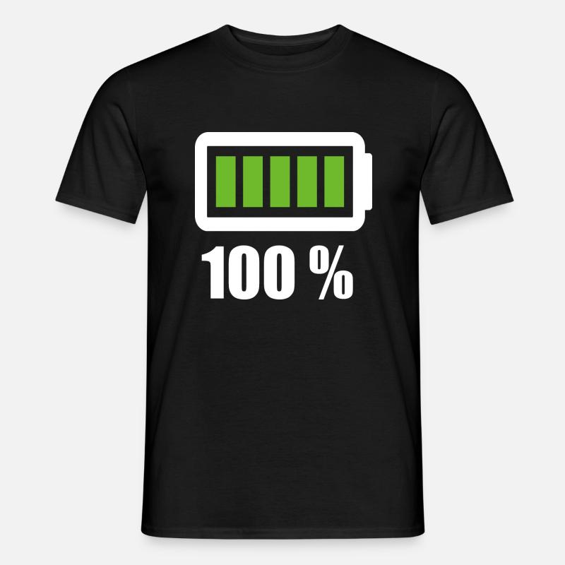100 % - Männer T-Shirt - Schwarz